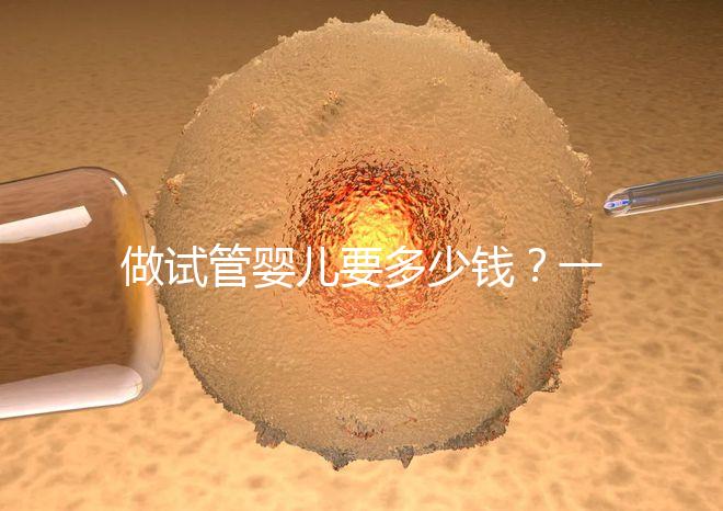 做試管嬰兒要多少錢？一起算筆經濟賬